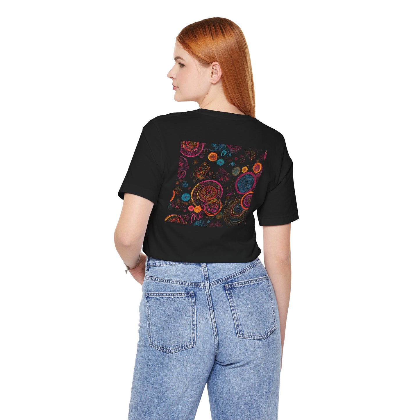Circle Motif Black T-Shirt - Unisex