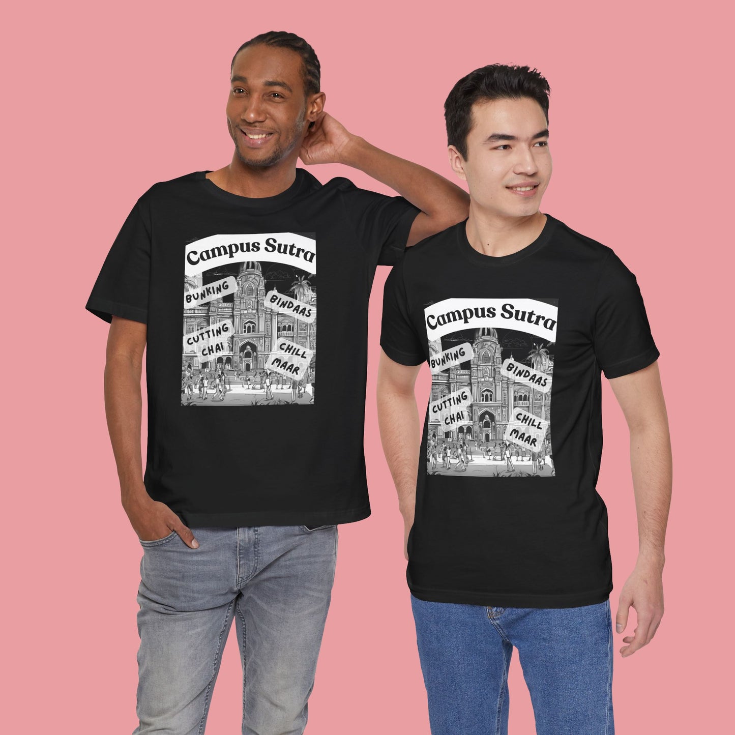 Black College Campus Design Unisex T-Shirt